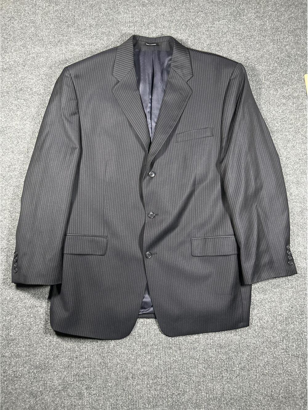 Calvin Klein Men's Pinstripe Suit Jacket Made in Canada